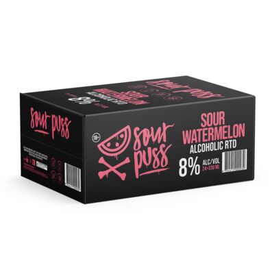 Sour Puss Watermelon Can 8 330mL Carton 24 | Liquorland