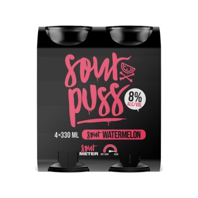 Sour Puss Watermelon Can 8 330mL Pack 4 | Liquorland