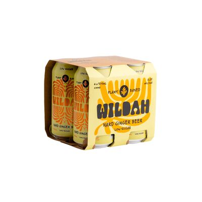 Wildah Hard Ginger Beer Lower Sugar Can 375mL Pack 4 | Liquorland