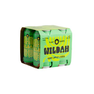 Wildah Hard Apple Cider Can 375mL Pack 4 | Liquorland