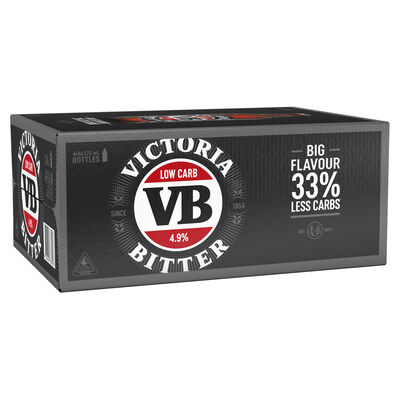 Victoria Bitter Low Carb Bottle 375mL Carton 24 | Liquorland