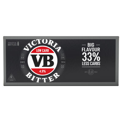 Victoria Bitter Low Carb Bottle 375mL Carton 24 | Liquorland