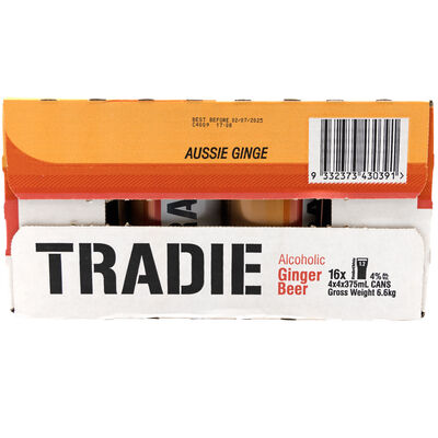 Tradie Ginger Beer Can 375mL Carton 16 | undefined