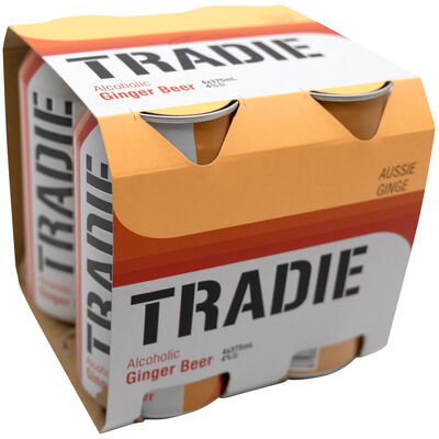 Tradie Ginger Beer Can 375mL Pack 4 | Liquorland