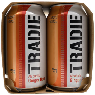 Tradie Ginger Beer Can 375mL Pack 4 | Liquorland