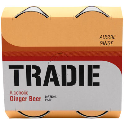 Tradie Ginger Beer Can 375mL Pack 4 | Liquorland