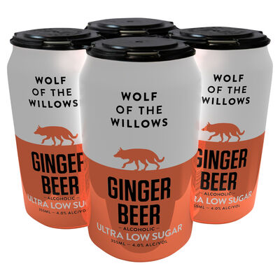 Wolf Of The Willows Ginger Beer Can 355mL Pack 4 | Liquorland