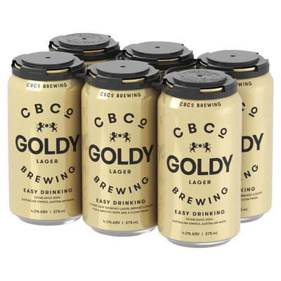 Cbco Goldy Lager Can 375mL Pack 6 | Liquorland