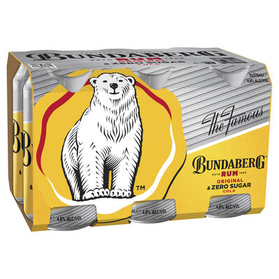 Bundaberg Zero Sugar Cola Can 375mL Pack 6 | Liquorland