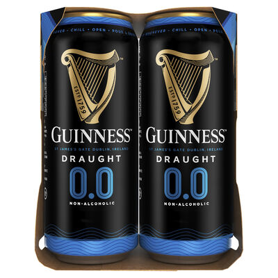 Guinness Draught 0 0 Can 440mL Pack 4 | Liquorland