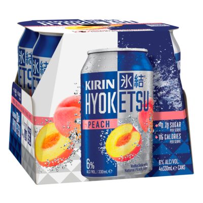 Kirin Hyoketsu Peach Can 330mL Pack 4 | Liquorland