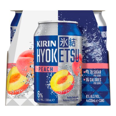 Kirin Hyoketsu Peach Can 330mL Pack 4 | Liquorland