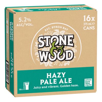 Stone Wood Hinterland Hazy Pale Can 375mL Carton 16 | undefined