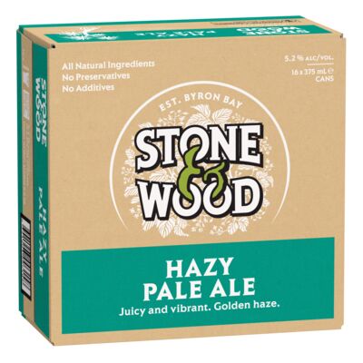 Stone Wood Hinterland Hazy Pale Can 375mL Carton 16 | undefined