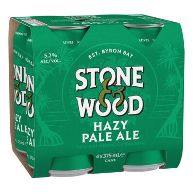 Stone Wood Hinterland Hazy Pale Can 375mL Pack 4 | Liquorland