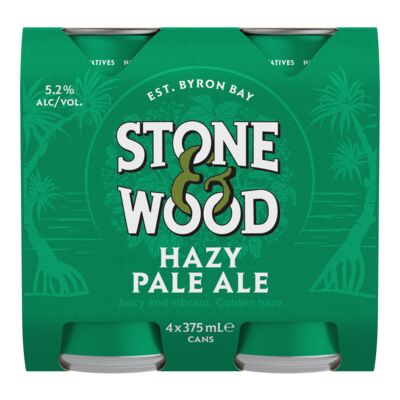 Stone Wood Hinterland Hazy Pale Can 375mL Pack 4 | Liquorland
