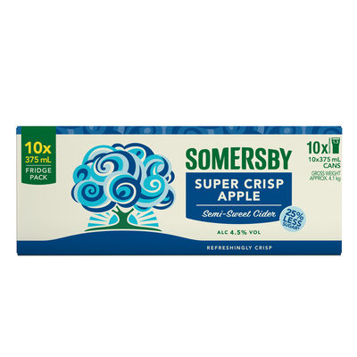 Somersby Super Crisp Apple Cider Can 375mL 10pk Pack 10 | Liquorland