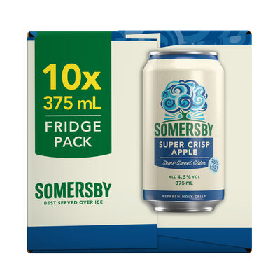 Somersby Super Crisp Apple Cider Can 375mL 10pk Pack 10 | Liquorland