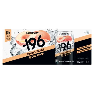 196 Double Peach 6 Can 330mL 10pk Pack 10 | Liquorland