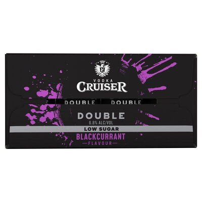 Vodka Cruiser Double Low Sugar Blackcurrant Can 375mL Carton 24 | Liquorland