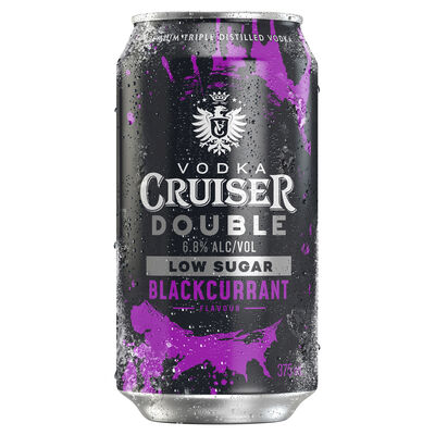Vodka Cruiser Double Low Sugar Blackcurrant Can 375mL Each | Liquorland