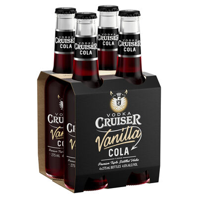 Vodka Cruiser Vanilla Cola Bottle 275mL Pack 4 | Liquorland