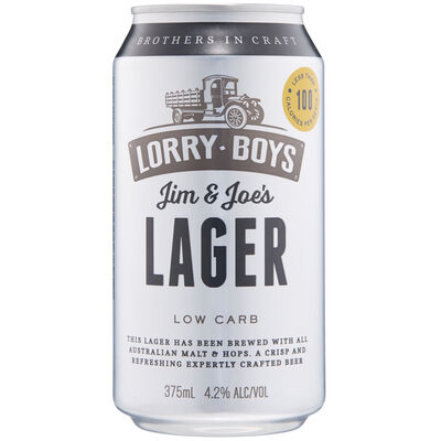 Lorry Boys Low Carb Lager Can 375mL Carton 24 | Liquorland