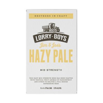 Lorry Boys Mid Strength Hazy Pale Ale Can 375mL Carton 24 | Liquorland