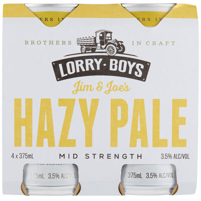 Lorry Boys Mid Strength Hazy Pale Ale Can 375mL Pack 4 | Liquorland