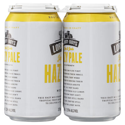 Lorry Boys Mid Strength Hazy Pale Ale Can 375mL Pack 4 | Liquorland