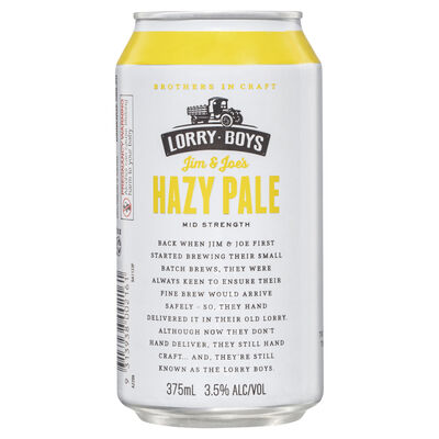 Lorry Boys Mid Strength Hazy Pale Ale Can 375mL Each | Liquorland