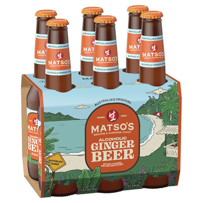 Matso S Ginger Beer Bottle 330mL Pack 6 | Liquorland