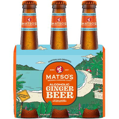 Matso S Ginger Beer Bottle 330mL Pack 6 | Liquorland