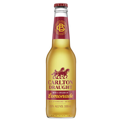 Carlton Draught Lemonade Bottle 330mL Each | Liquorland