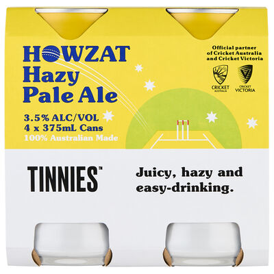 Tinnies Howzat Hazy Pale Ale 3 5 Can 375mL Pack 4 | Liquorland