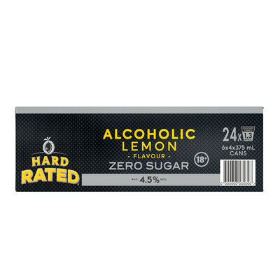 Hard Rated Zero Sugar Can 375mL Carton 24 | Liquorland