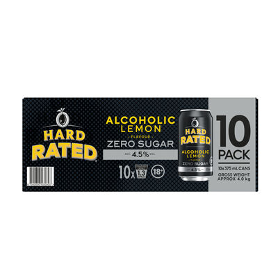 Hard Rated Zero Sugar Can 375mL 10pk Pack 10 | Liquorland