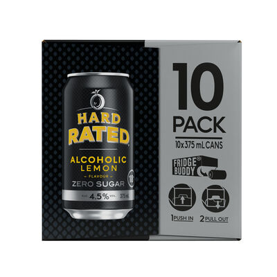 Hard Rated Zero Sugar Can 375mL 10pk Pack 10 | Liquorland