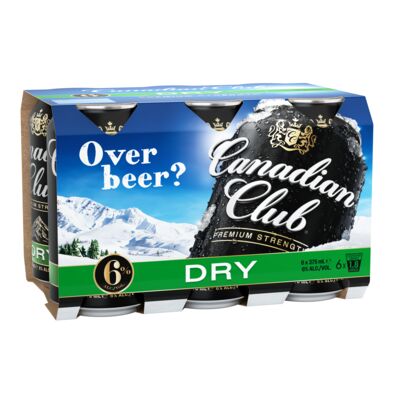 Canadian Club Premium And Dry Can 375mL Pack 6 | Liquorland