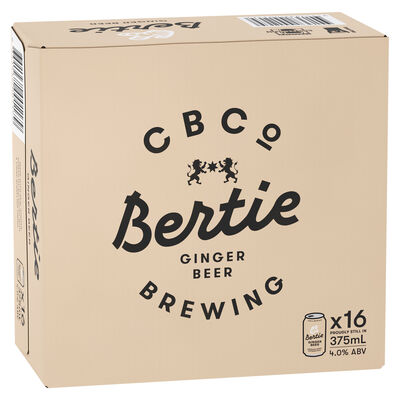 Cbco Bertie Ginger Beer Can 375mL Carton 16 | Liquorland