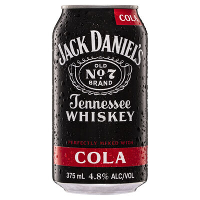 Jack Daniels Cola Can 375mL Each | Liquorland
