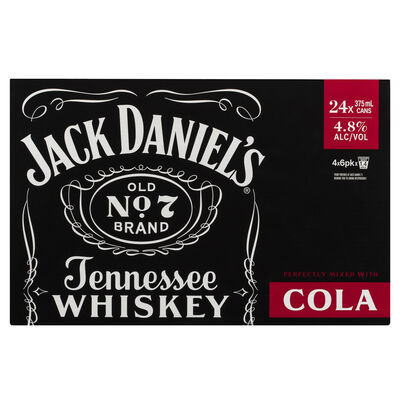 Jack Daniels Cola Can 375mL Carton 24 | Liquorland