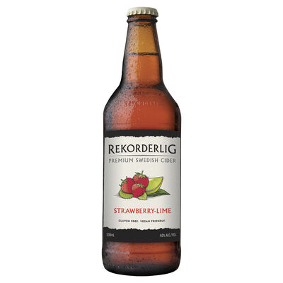 Rekorderlig Strawberry Lime Cider Bottle 500mL Each | Liquorland