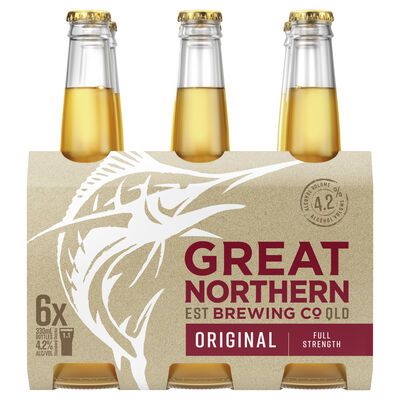 Great Northern Original Lager Bottle 330mL Pack 6 | Liquorland