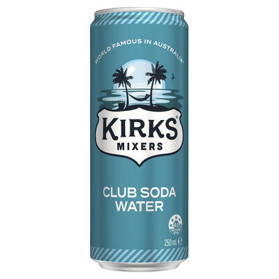 Kirks Soda Water Can 250mL Each | Liquorland