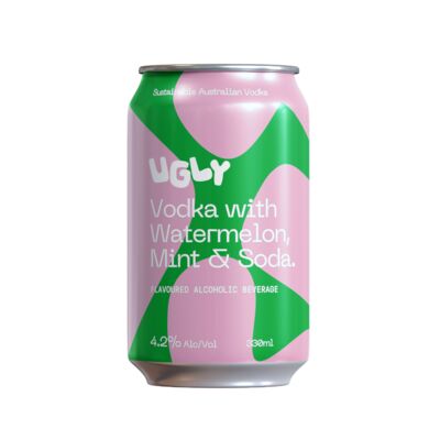 Ugly Vodka Watermelon Mint Can 330mL Each | Liquorland