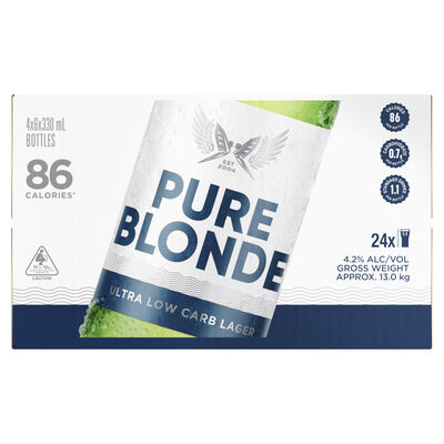 Pure Blonde Ultra Low Carb Lager Bottle 330mL Carton 24 | Liquorland