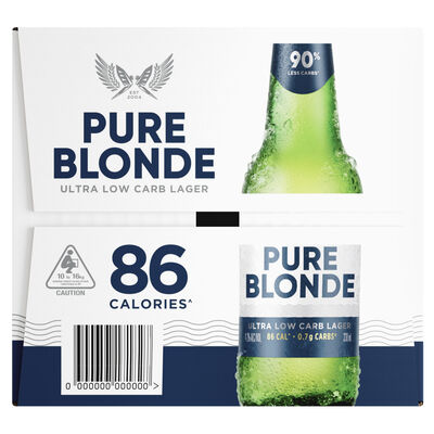 Pure Blonde Ultra Low Carb Lager Bottle 330mL Carton 24 | Liquorland