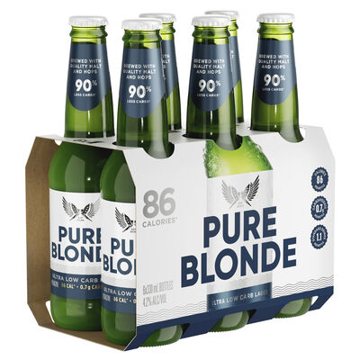 Pure Blonde Ultra Low Carb Lager Bottle 330mL Pack 6 | Liquorland