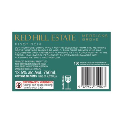 Red Hill Estate Merricks Grove Pinot Noir 750mL Each | Liquorland